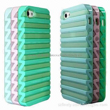 PC+Silicone Case for iPhone 5/5S, 2-in-1 Design, Luminous Effect, Unique and Fashionable